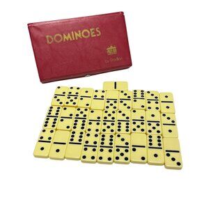 Vintage 1990's Pavilion Set of Dominos Red‎ Vinyl Case
